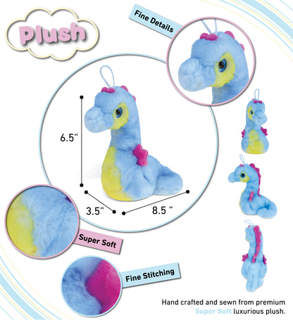 SUPER SOFT PLUSH - BLUE SEAHORSE
