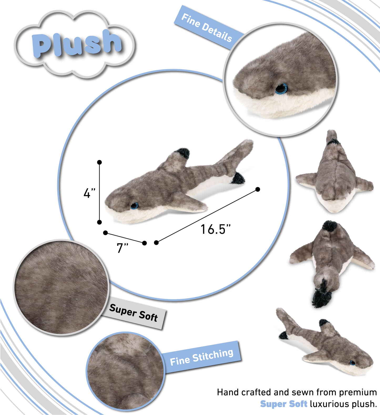SUPER SOFT PLUSH - BLACKTIP REEF SHARK