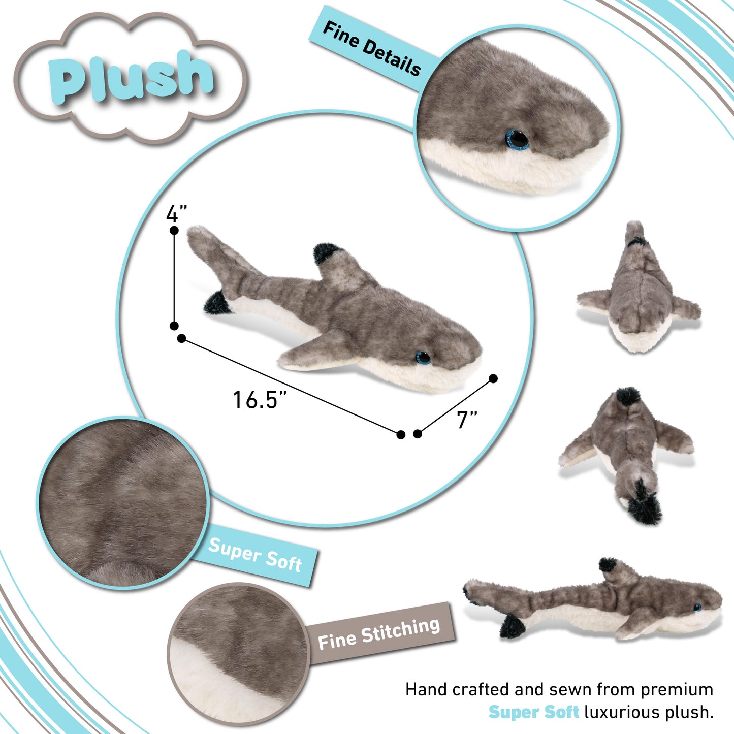 SUPER SOFT PLUSH - BLACKTIP REEF SHARK