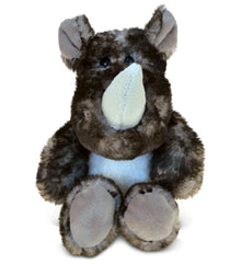 SUPER SOFT PLUSH - SITTING BROWN RHINO