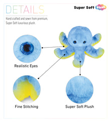 SUPER SOFT PLUSH - BLUE OCTOPUS
