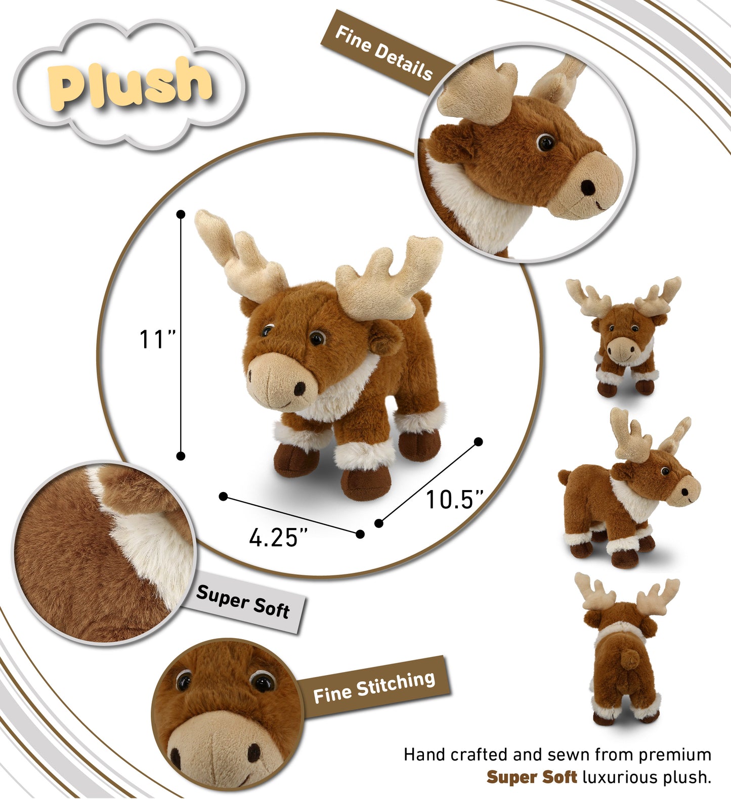 SUPER-SOFT PLUSH - STANDING REINDEER 11"