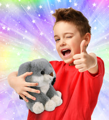 SUPER-SOFT PLUSH - GREY RABBIT 7"