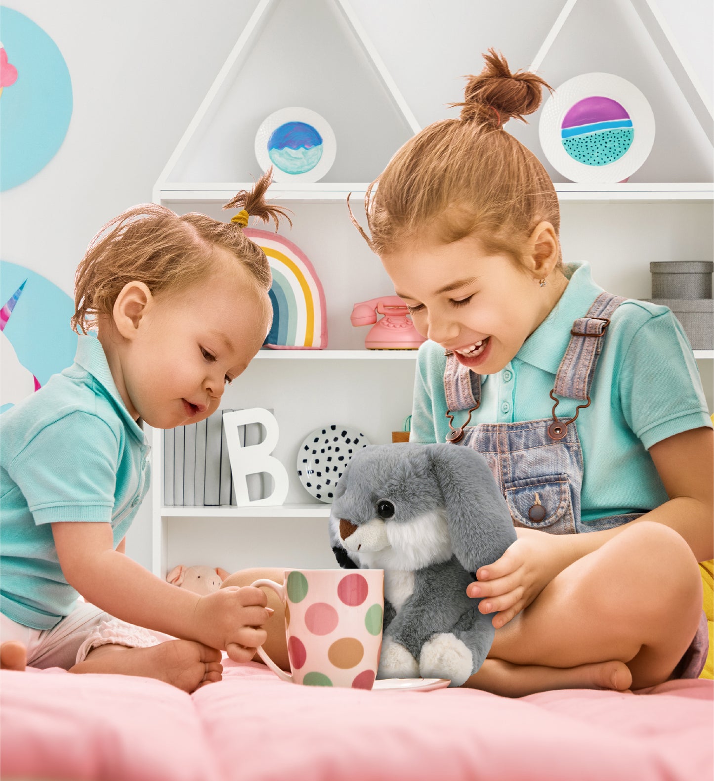 SUPER-SOFT PLUSH - GREY RABBIT 7"