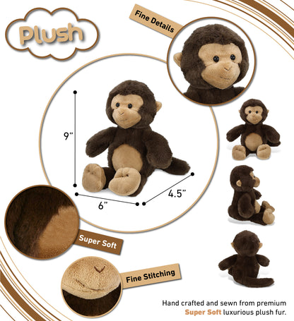 SUPER-SOFT PLUSH - MONKEY 9"