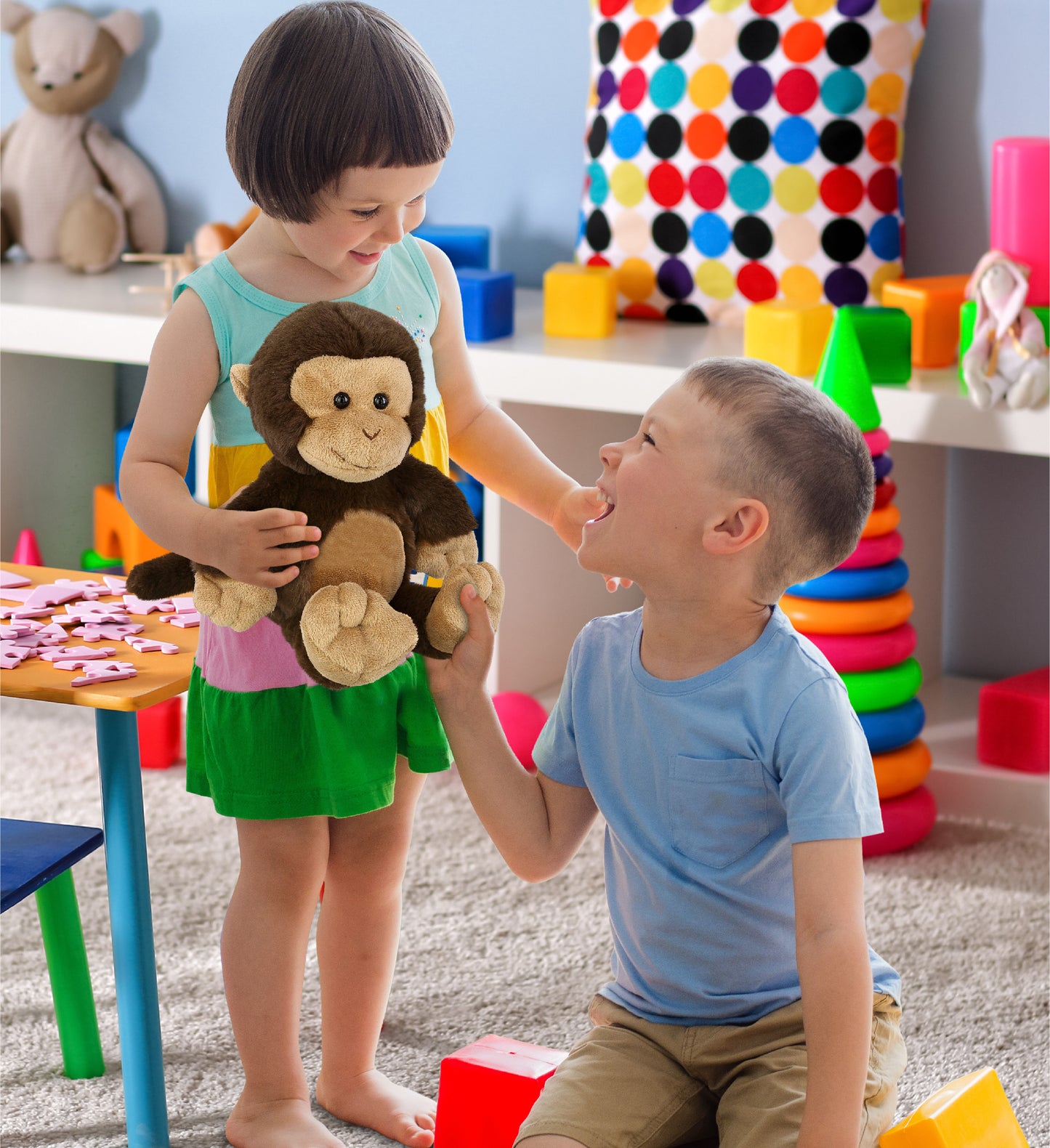SUPER-SOFT PLUSH - MONKEY 9"