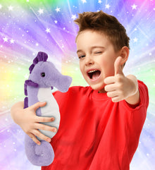 SUPER-SOFT PLUSH - PURPLE SEAHORSE 12"