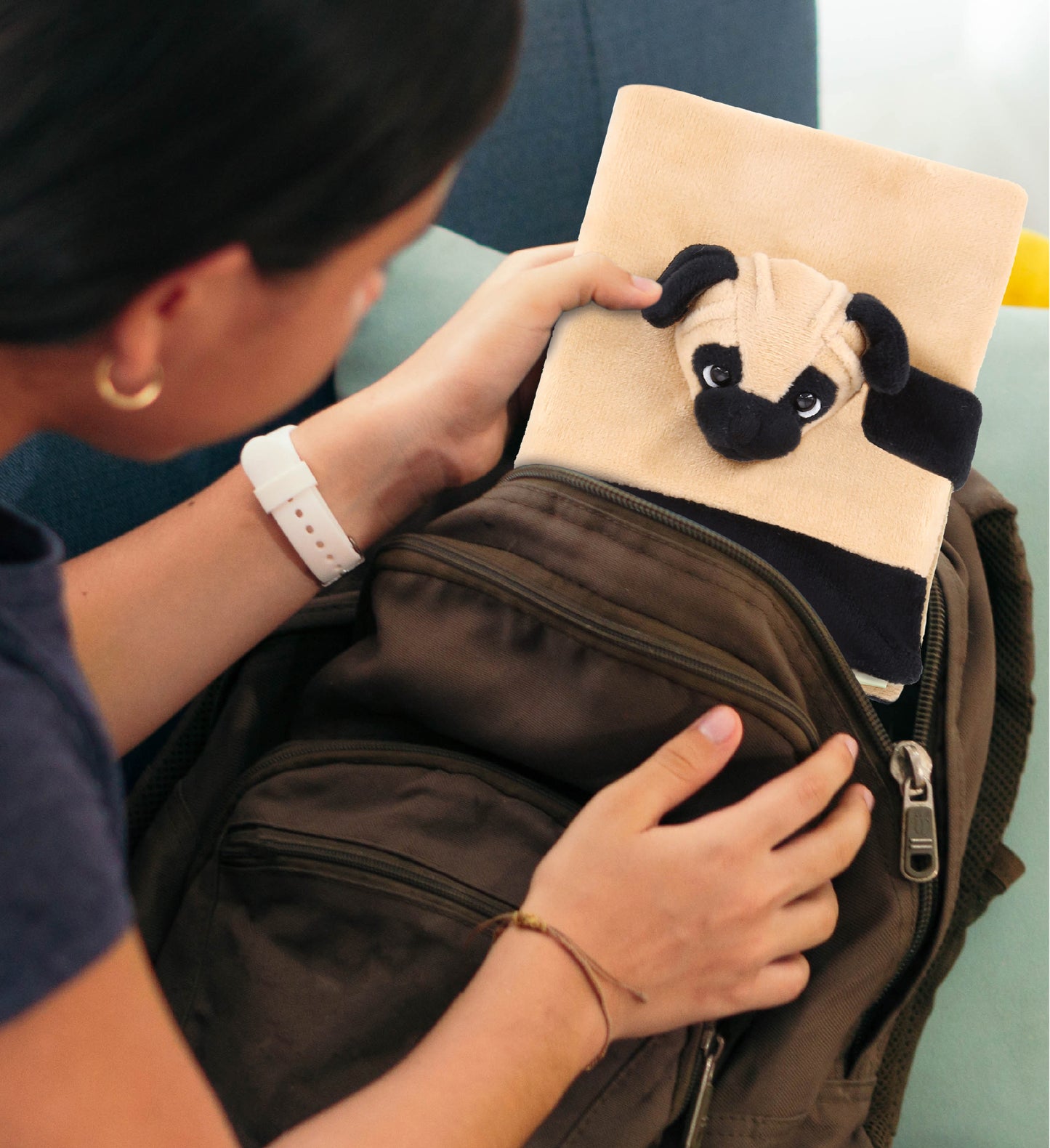 PLUSH NOTEBOOK - PUG DOG