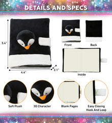 PLUSH NOTEBOOK - PENGUIN