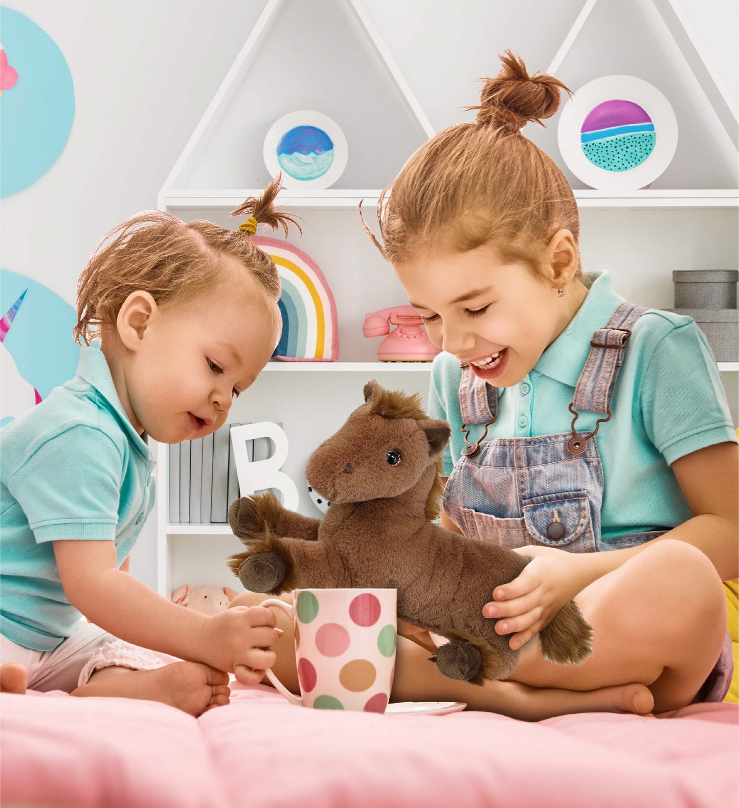 SUPER-SOFT PLUSH - FANCY LAYING BROWN HORSE 10"