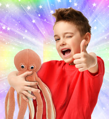 SUPER-SOFT PLUSH - ORANGE OCTOPUS 15"
