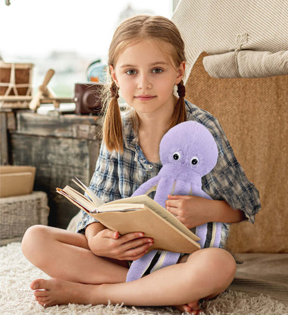 SUPER-SOFT PLUSH - PURPLE OCTOPUS 15"
