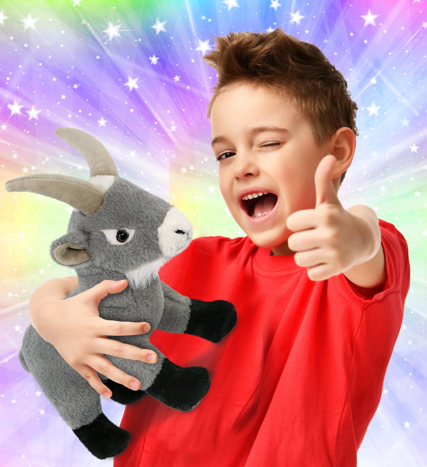 SUPER-SOFT PLUSH - GREY GOAT 12"