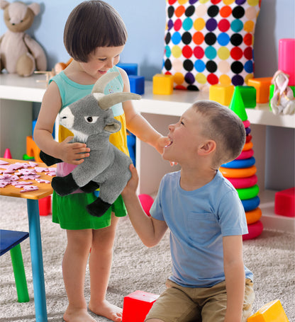 SUPER-SOFT PLUSH - GREY GOAT 12"