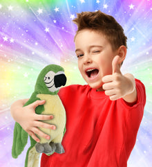SUPER-SOFT PLUSH - GREEN PARROT 9"