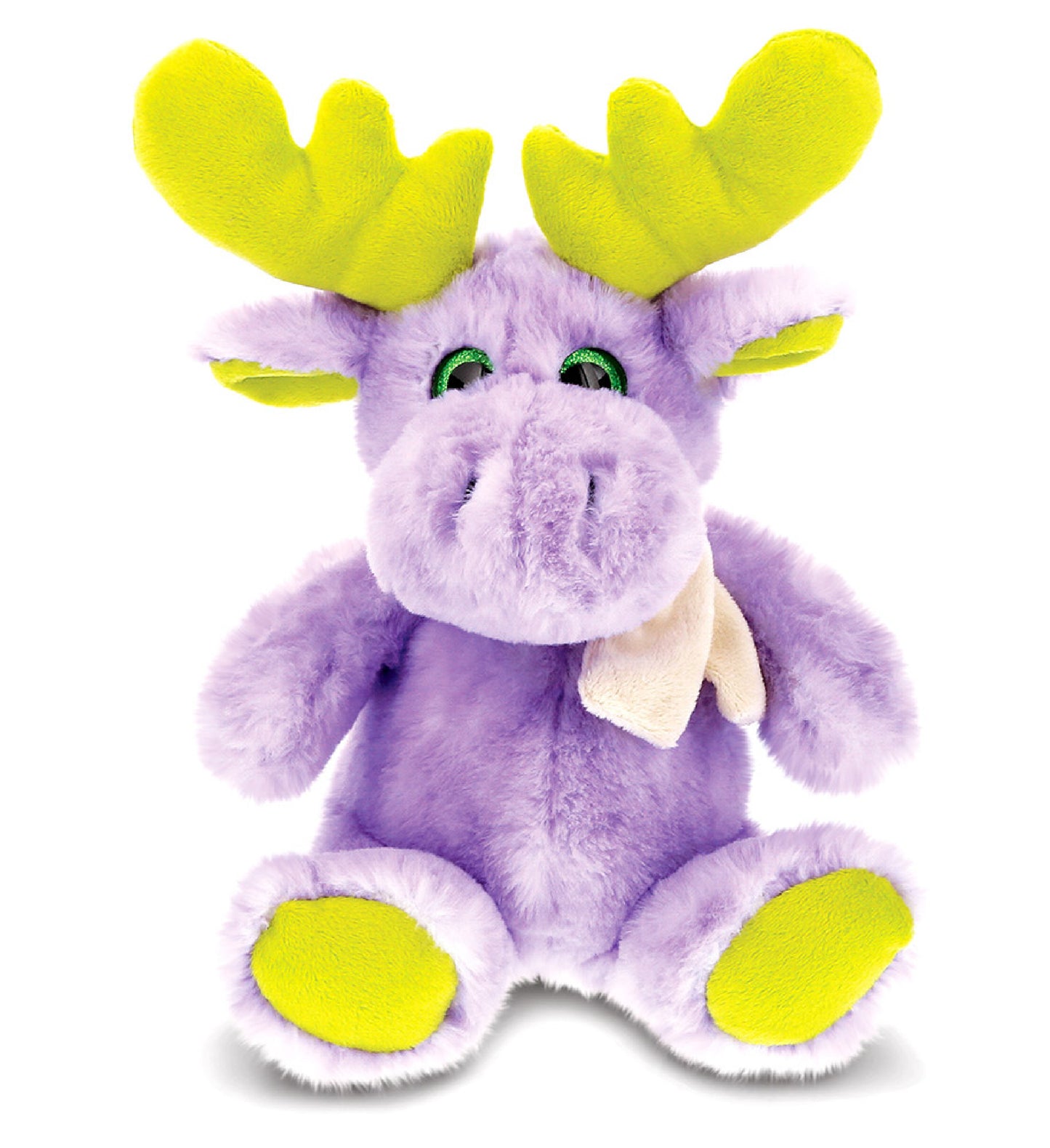 SUPER SOFT PLUSH - SITTING PURPLE MOOSE W/SCARF