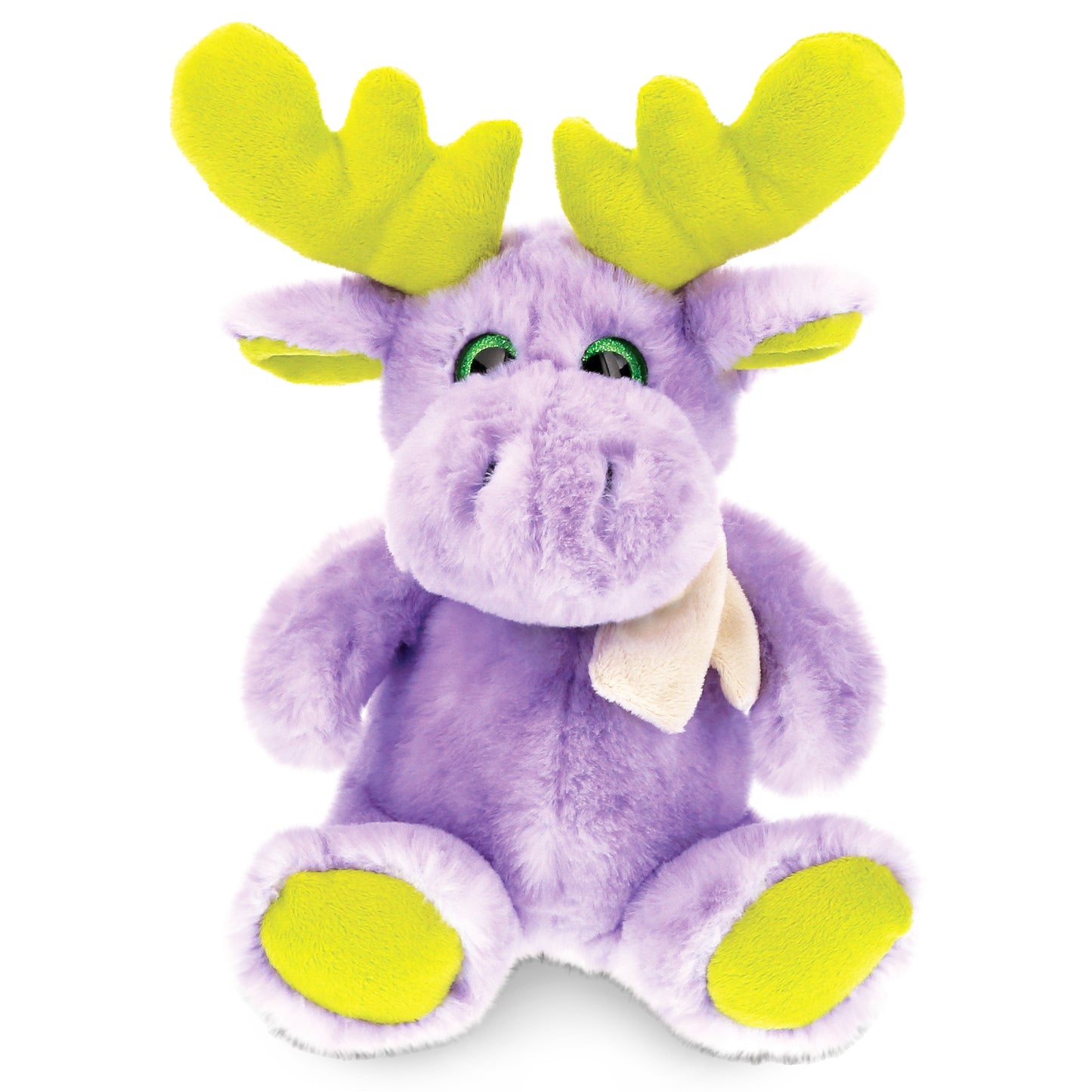 SUPER SOFT PLUSH - SITTING PURPLE MOOSE W/SCARF