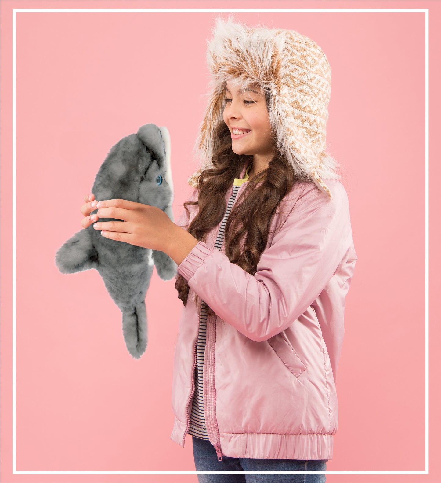 SUPER SOFT PLUSH - GREY DOLPHIN 12.5 INCH