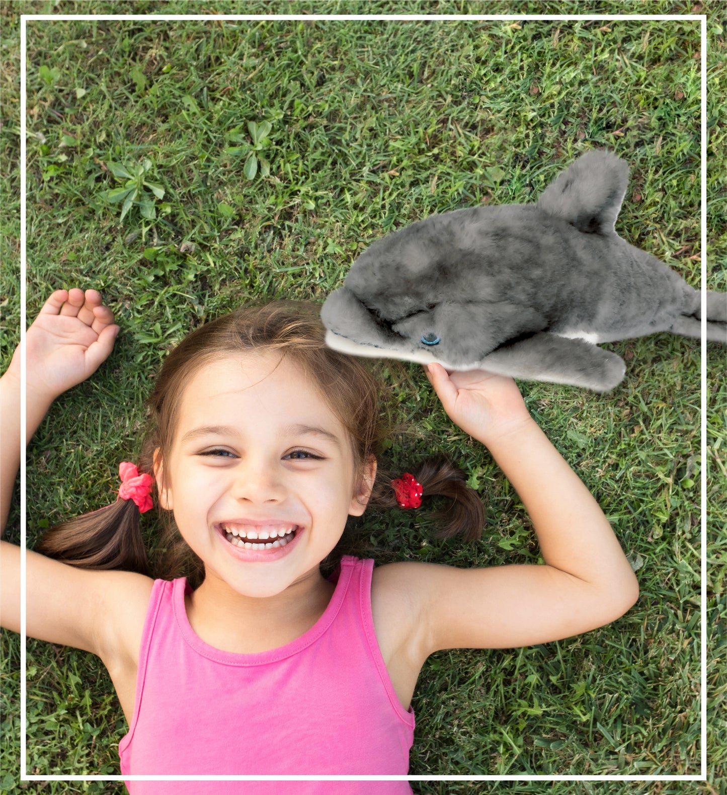 SUPER SOFT PLUSH - GREY DOLPHIN 12.5 INCH