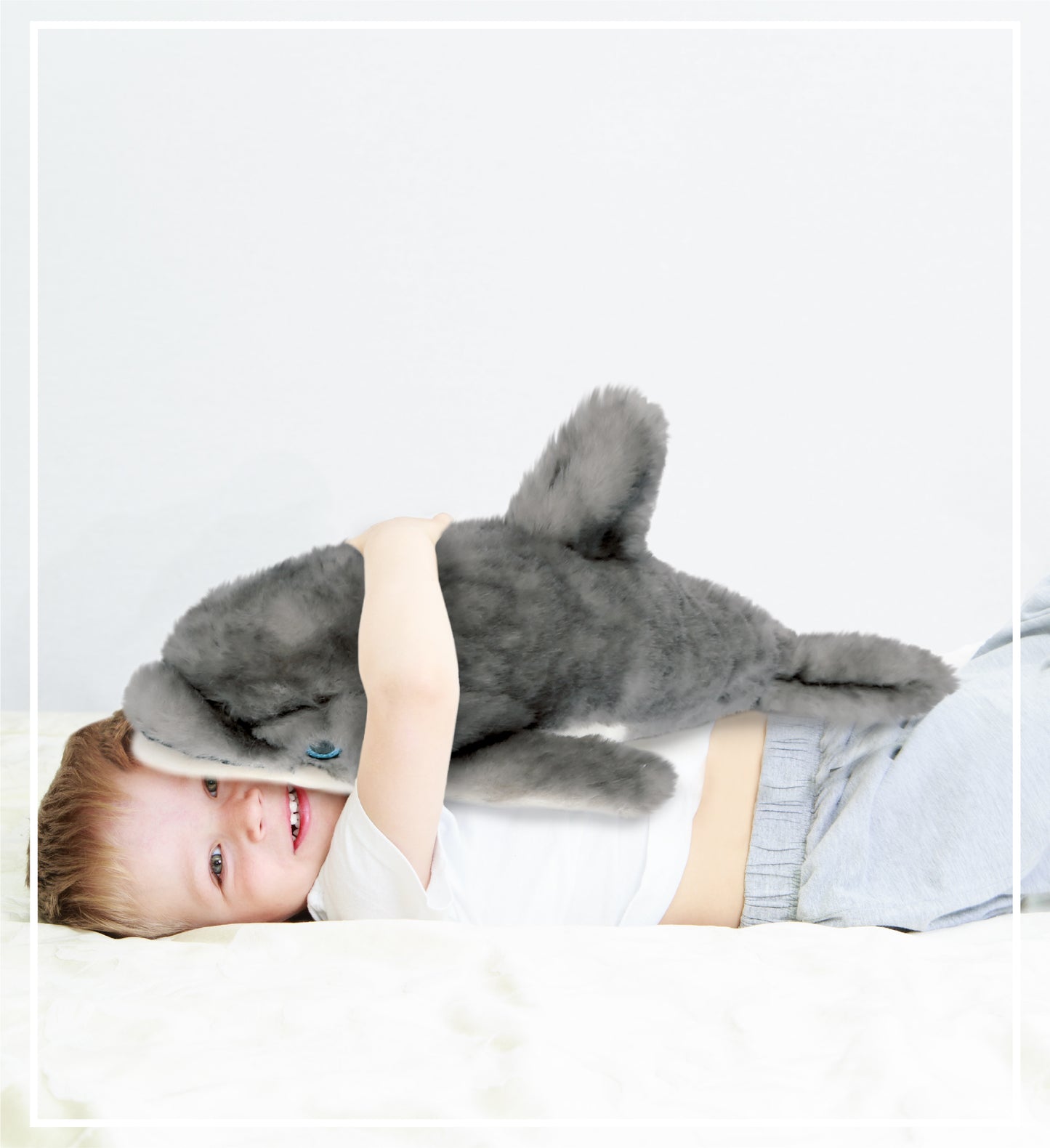 SUPER SOFT PLUSH - GREY DOLPHIN 16.5 INCH