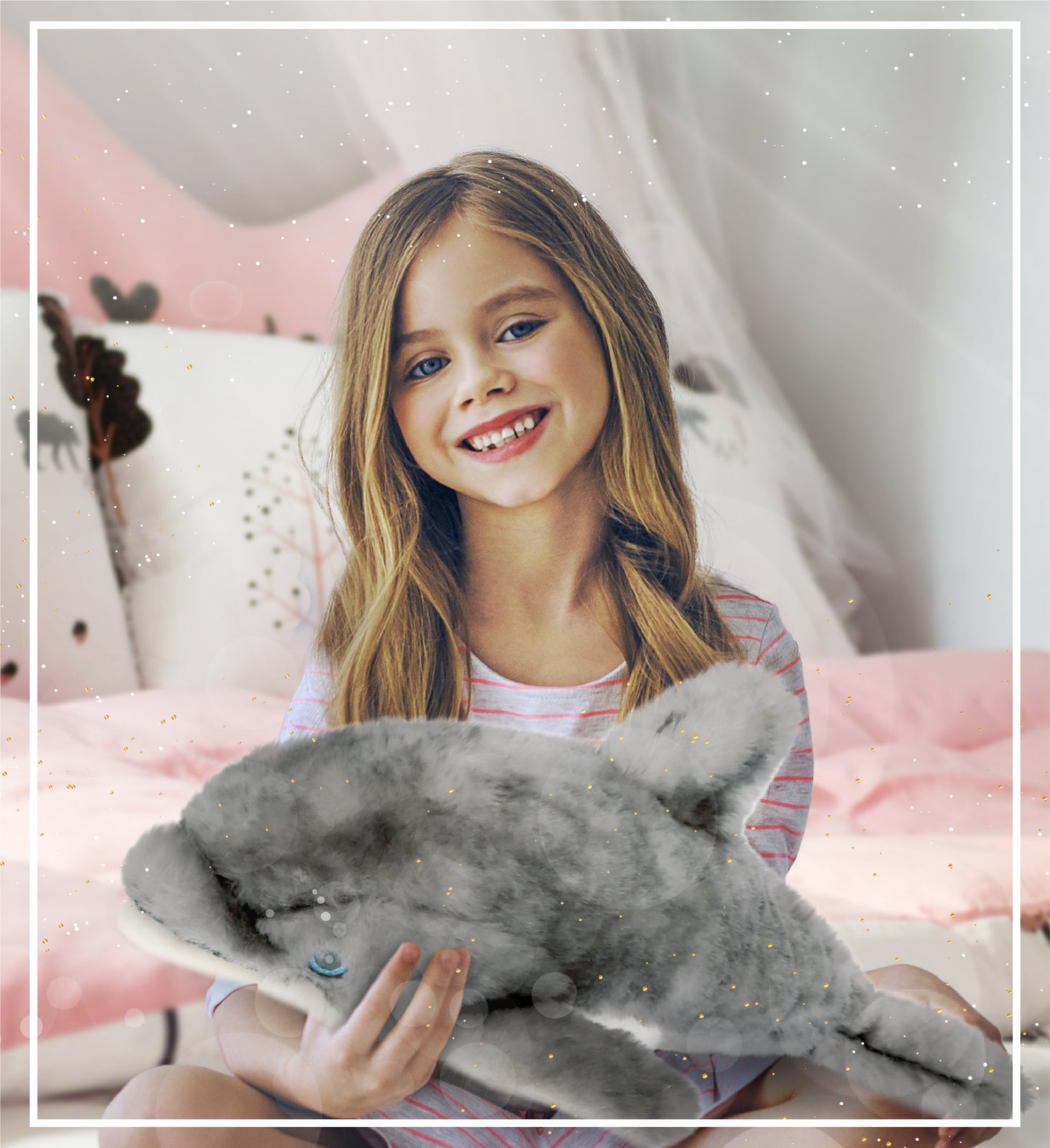 SUPER SOFT PLUSH - GREY DOLPHIN 16.5 INCH