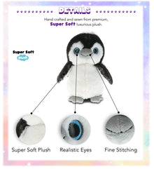 SUPER SOFT PLUSH - GREY PENGUIN 9 INCH
