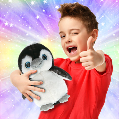 SUPER SOFT PLUSH - GREY PENGUIN 9 INCH