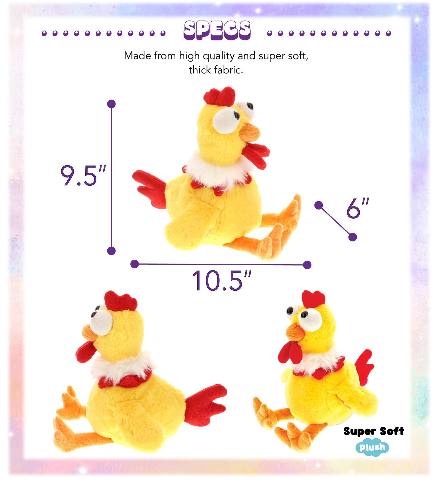 SUPER SOFT PLUSH - YELLOW ROOSTER