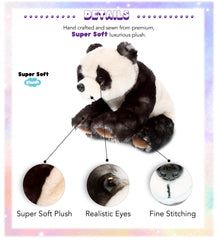 SUPER SOFT PLUSH - SQUAT PANDA 7 INCH
