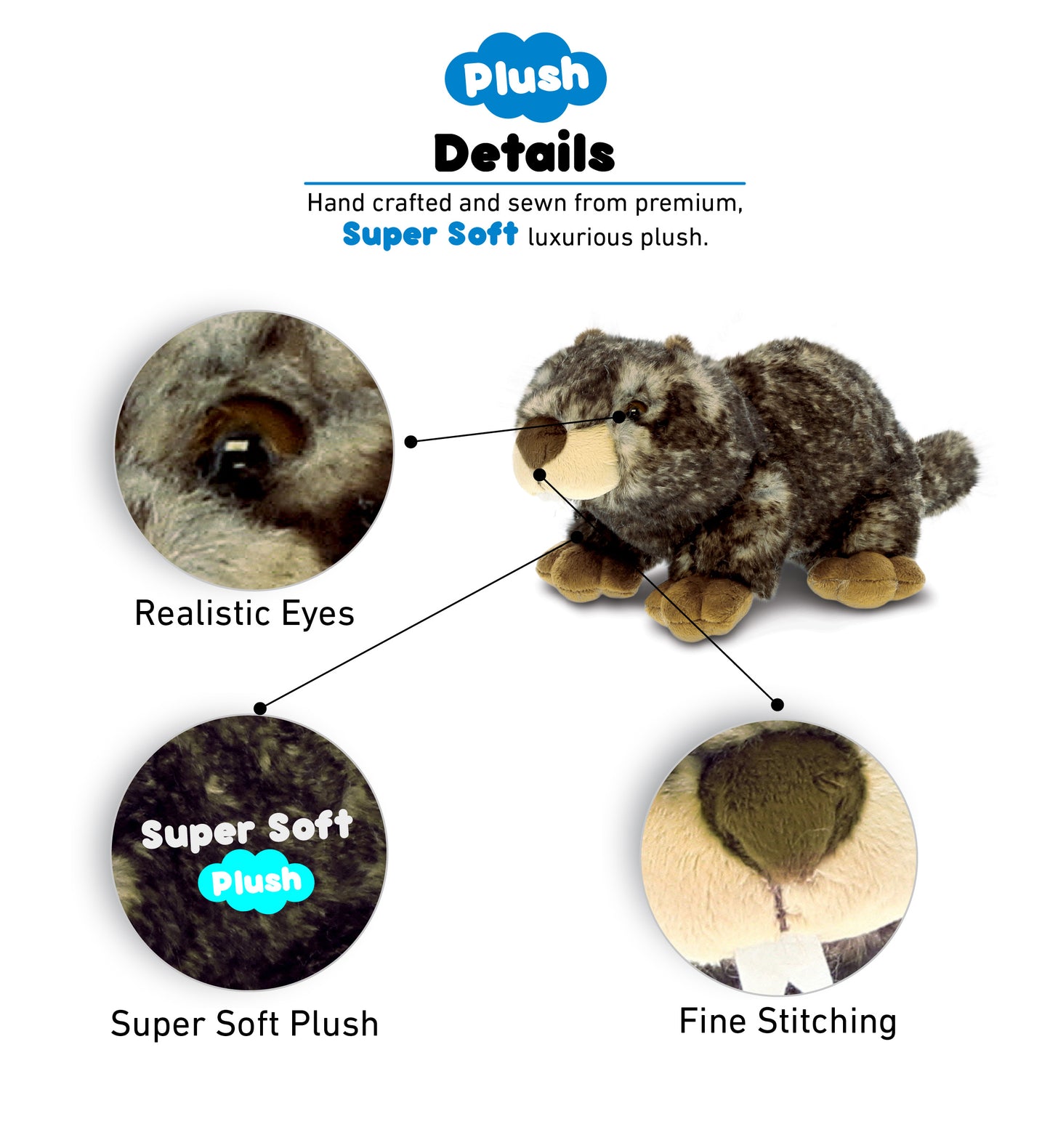 SUPER SOFT PLUSH - LYING MARMOT