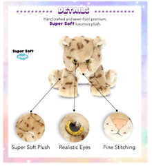 SUPER SOFT PLUSH - SQUAT CHEETAH 8.5 INCH