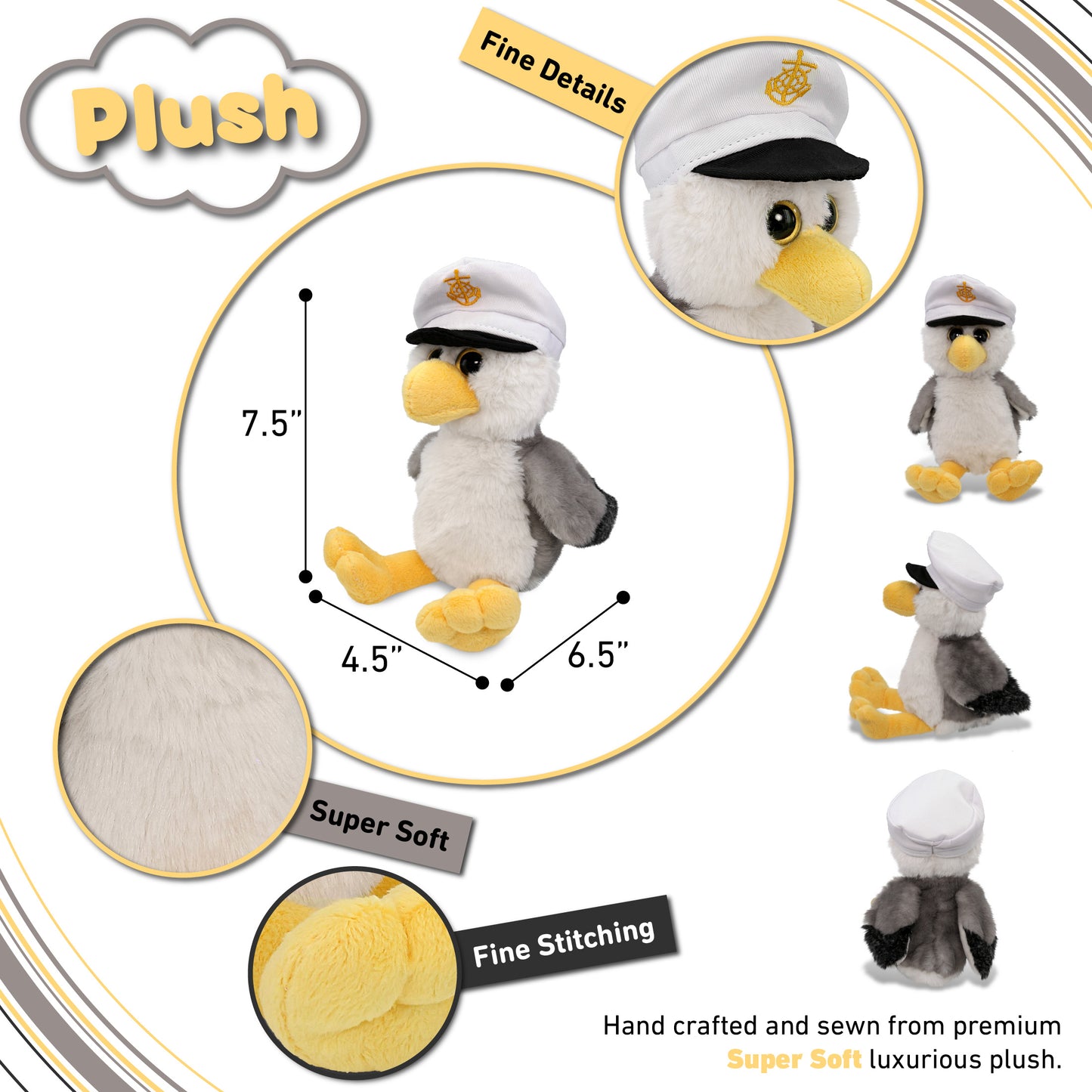 SUPER SOFT PLUSH - SEAGULL SAILOR