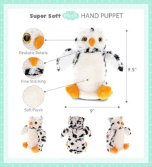 SUPER SOFT PLUSH HAND PUPPET - WHITE OWL