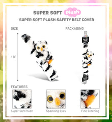SUPER SOFT PLUSH SAFETY BELT COVER - WHITE OWL