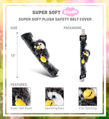 SUPER SOFT PLUSH SAFETY BELT COVER - PENGUIN