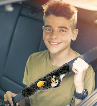 SUPER SOFT PLUSH SAFETY BELT COVER - PENGUIN