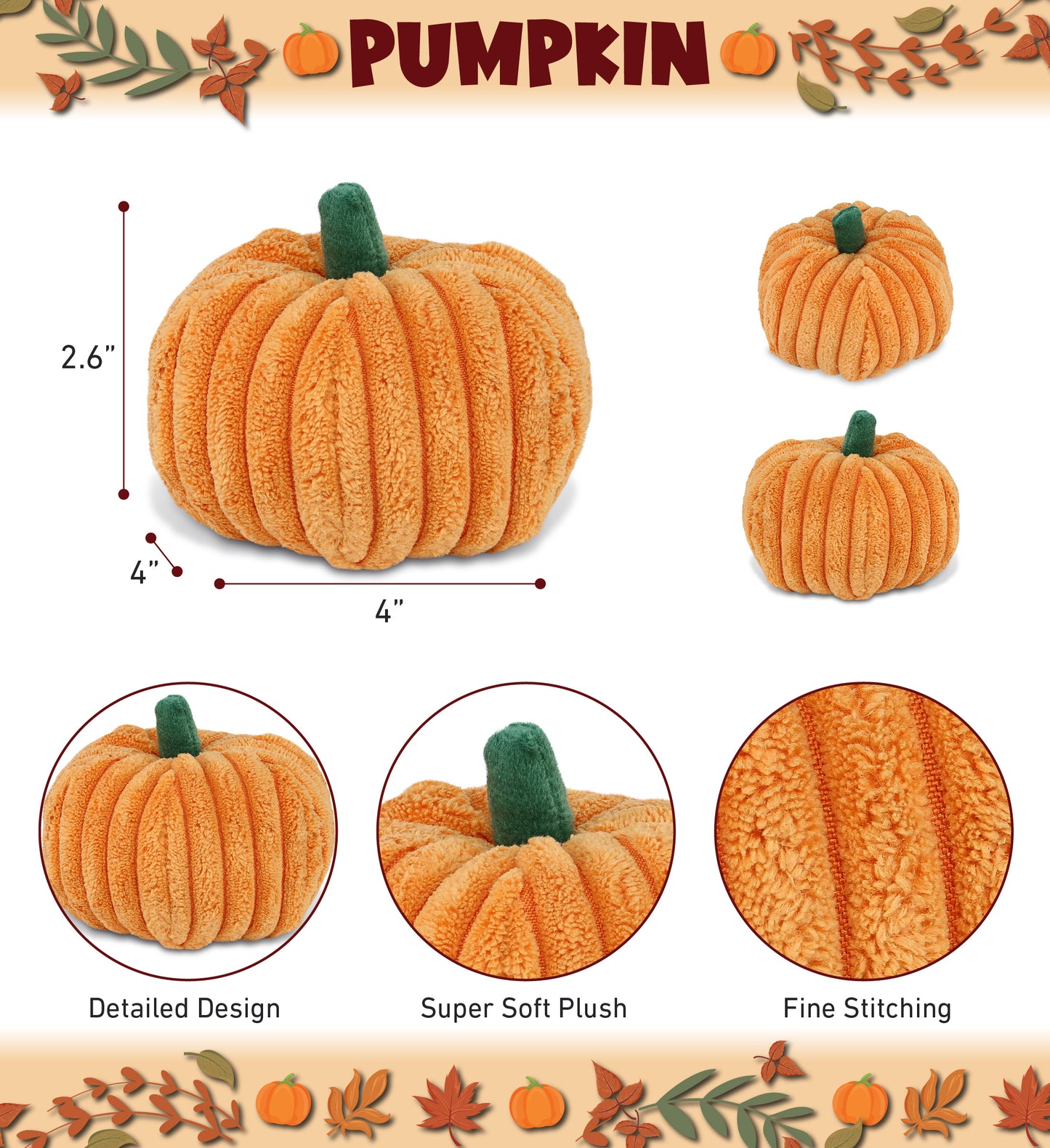 PLUSH - LARGE PUMPKIN