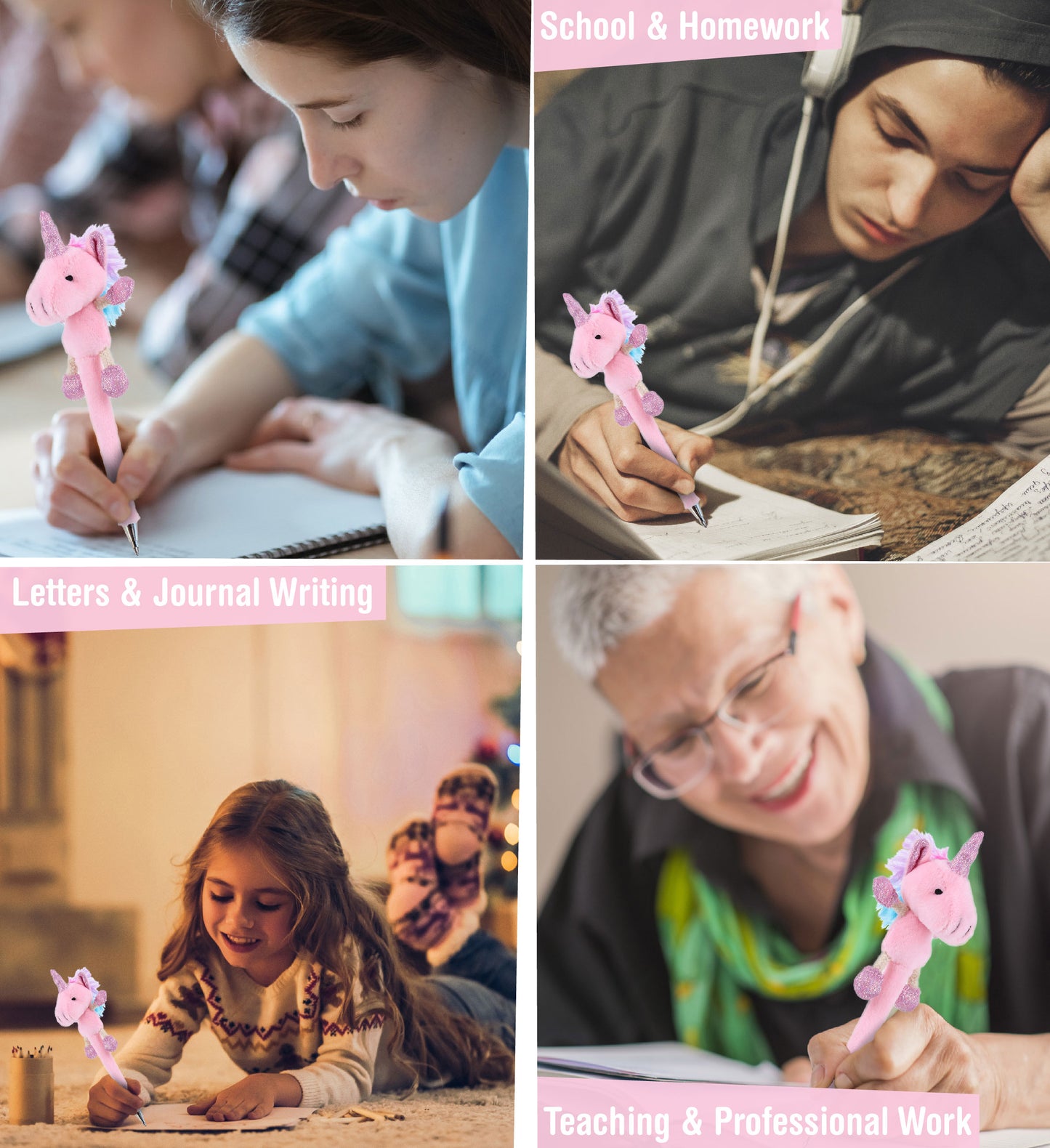 PLUSH PEN - PINK UNICORN