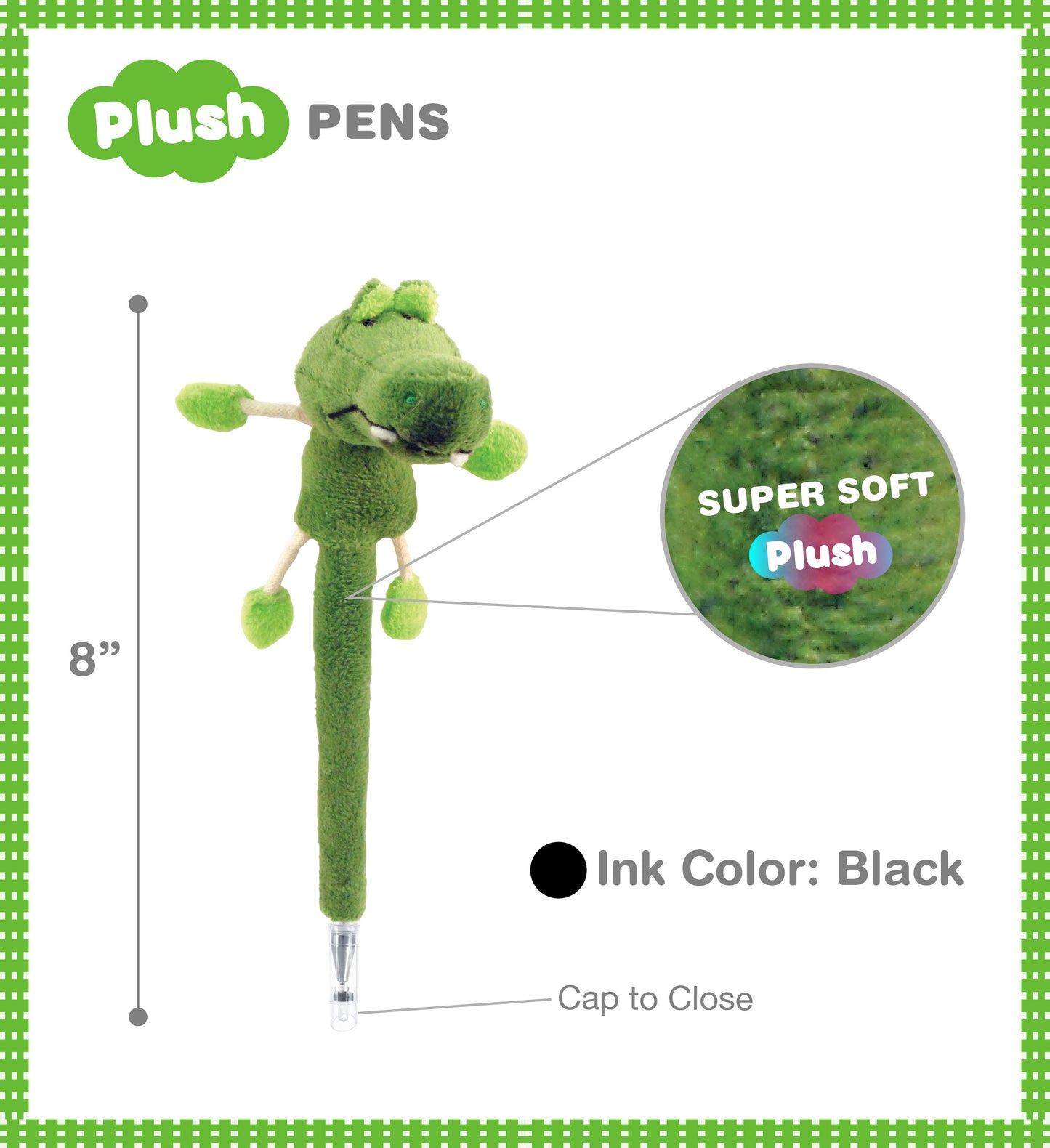 PLUSH PEN - ALLIGATOR