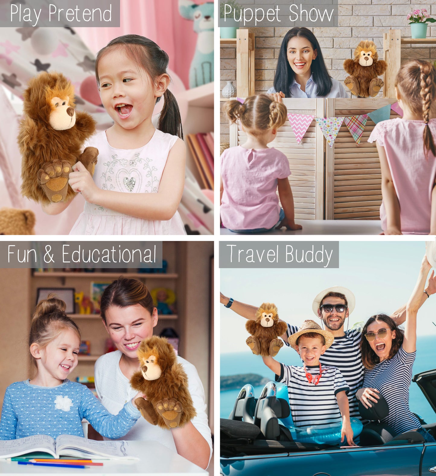 SUPER-SOFT PLUSH HAND PUPPET - BIG FOOT