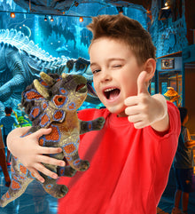 WILD COLLECTION PLUSH - TRICERATOPS DINOSAUR 17"