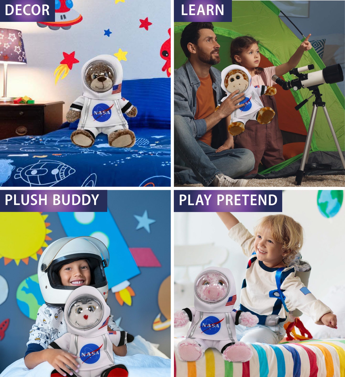 PLUSH DRESS-UP - ASTRONAUT LARGE WITH HOLES IN HELMET