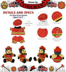 PLUSH DRESS-UP - FIREMAN SMALL WITH HOLES IN HELMET