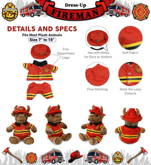 PLUSH DRESS-UP - FIREMAN LARGE WITH HOLES IN HELMET