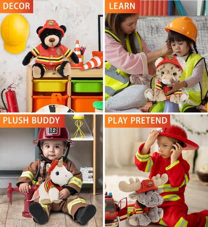 PLUSH DRESS-UP - FIREMAN LARGE WITH HOLES IN HELMET