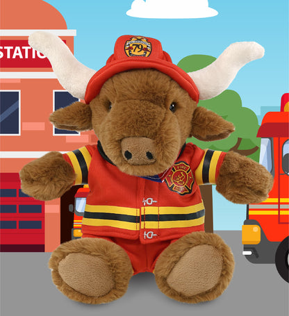 PLUSH DRESS-UP - FIREMAN LARGE WITH HOLES IN HELMET