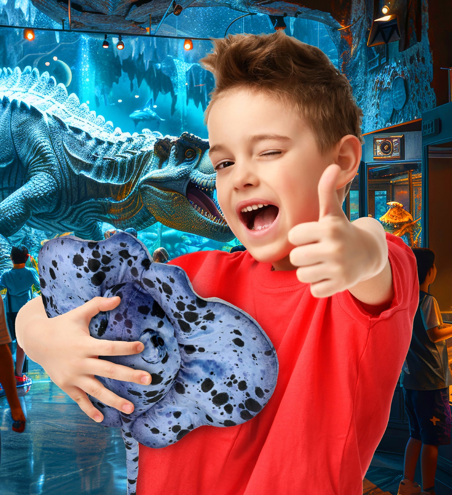 WILD COLLECTION PLUSH - BLUE RAY 20"