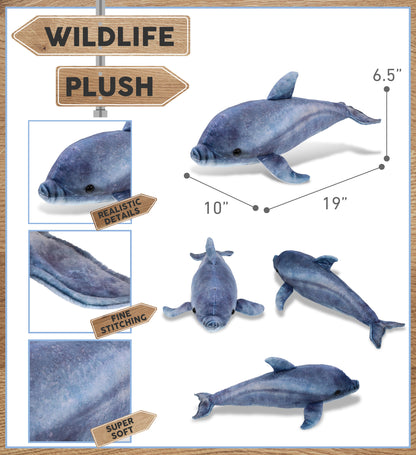 WILD COLLECTION PLUSH - DOLPHIN 19"