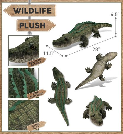 WILD COLLECTION PLUSH - ALLIGATOR 28"