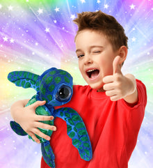 WILD COLLECTION PLUSH - BLUE SEA TURTLE 10"